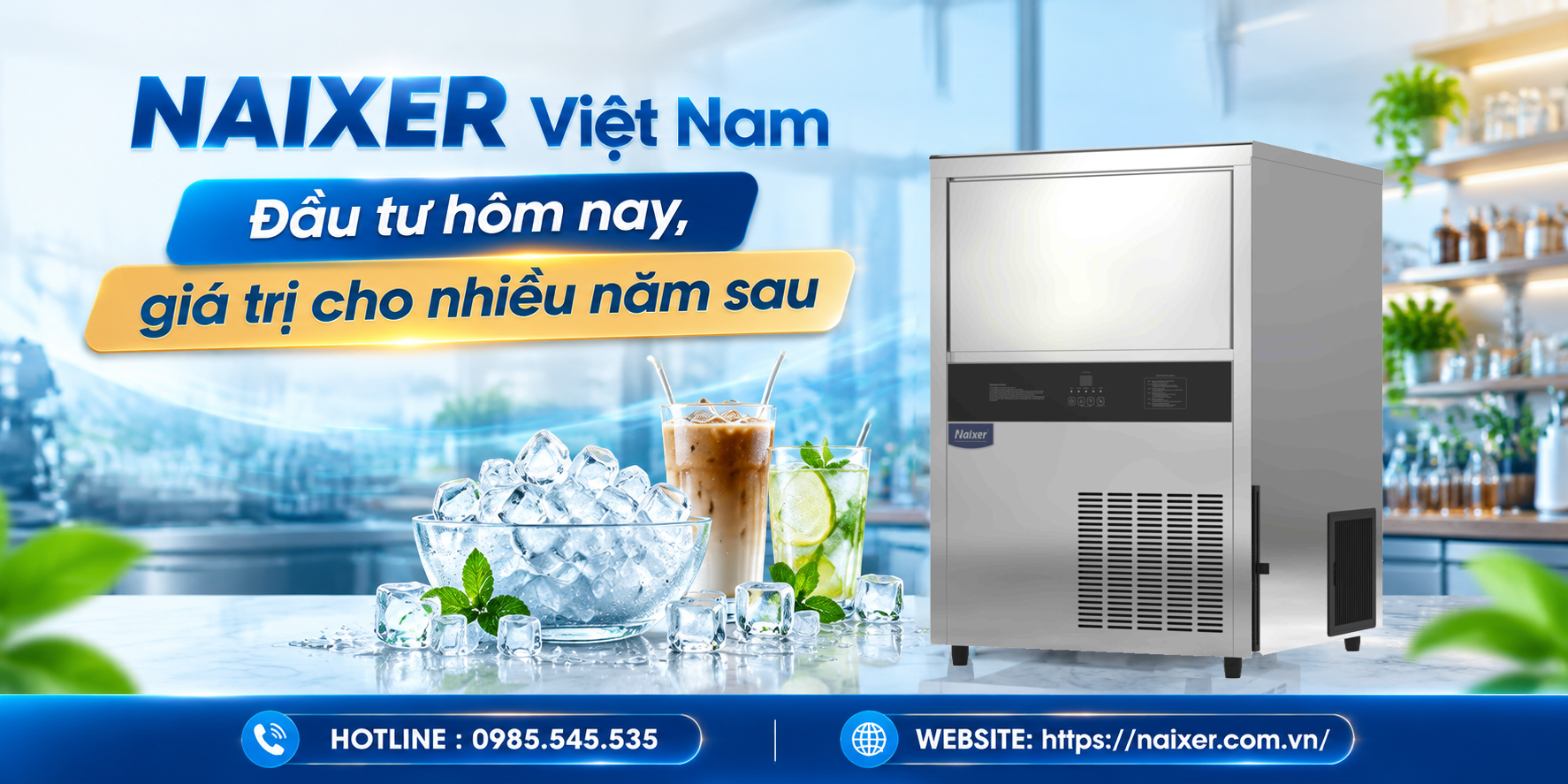 Đánh giá thực tế máy làm đá viên NAIXER TH-210B