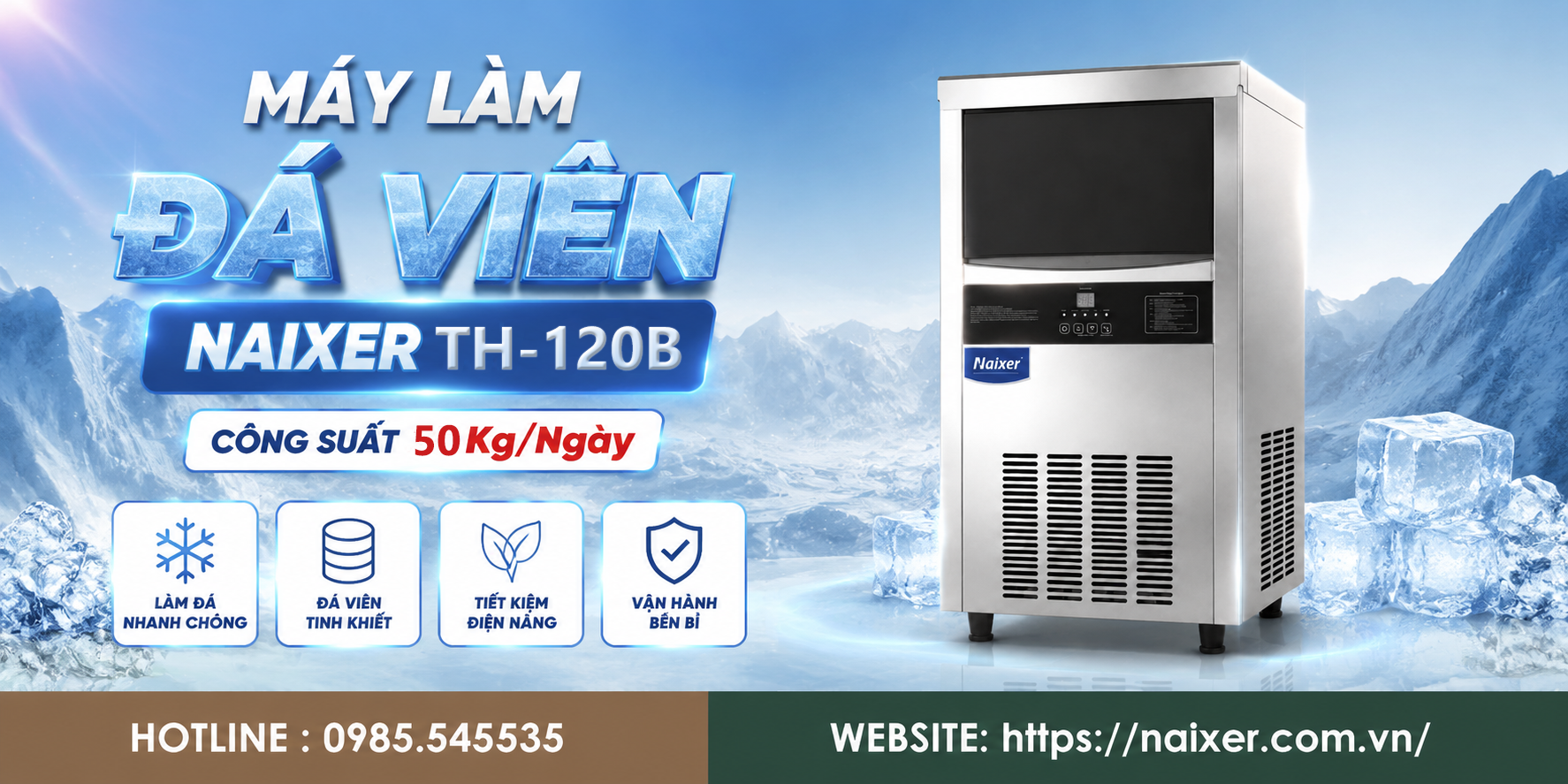 Lợi ích khi sử dụng máy làm đá NAIXER TH-120B