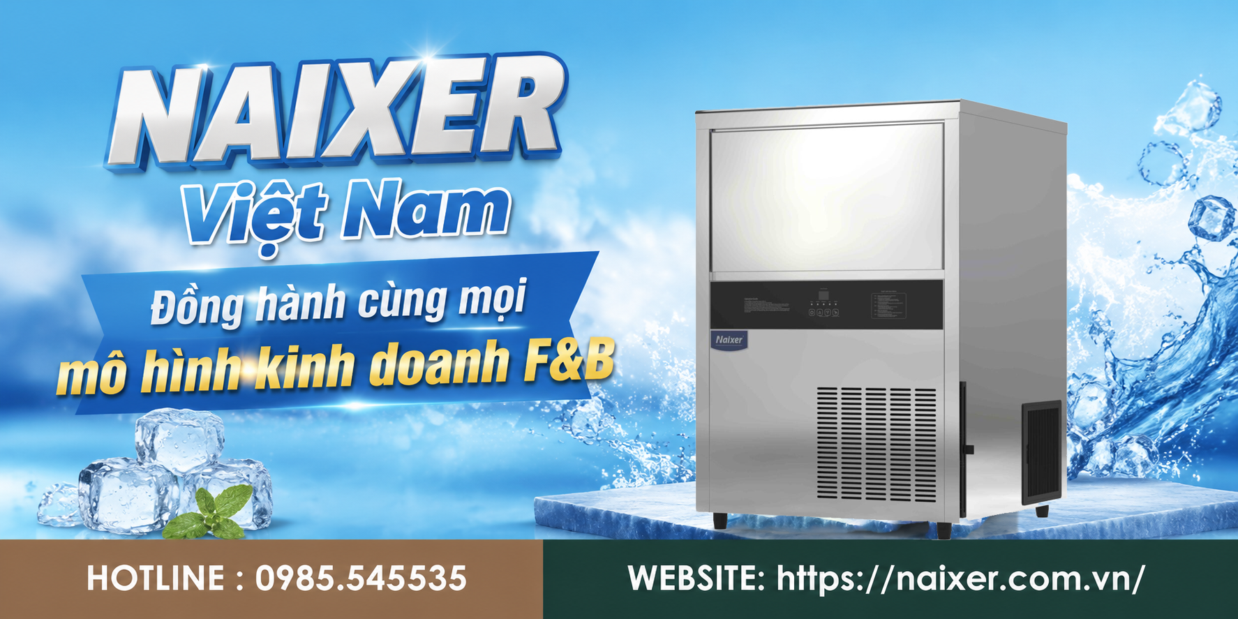 Máy làm đá NAIXER TH-210B – Giải pháp tối ưu cho doanh nghiệp