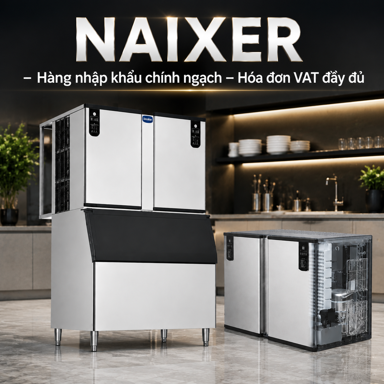 may-lam-da-vien-1000-kg-NAIXER-TH-2000B máy làm đá viên 1000 kg NAIXER TH-2000B