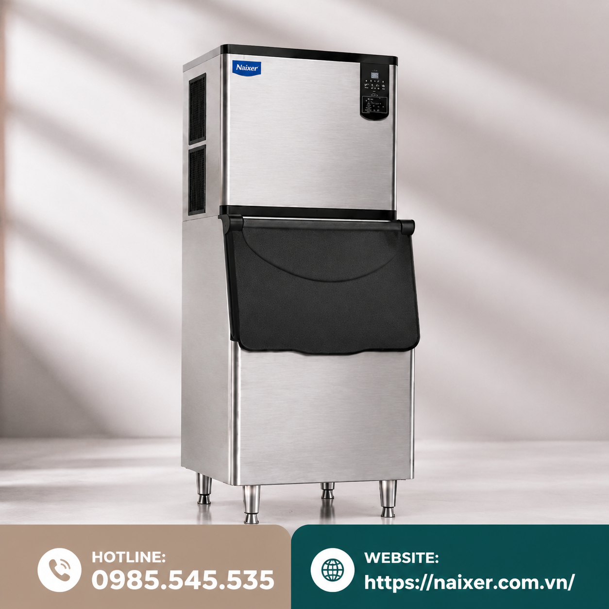 may-lam-da-vien-250kg-NAIXER-TH-500B máy làm đá viên 250kg NAIXER TH-500B